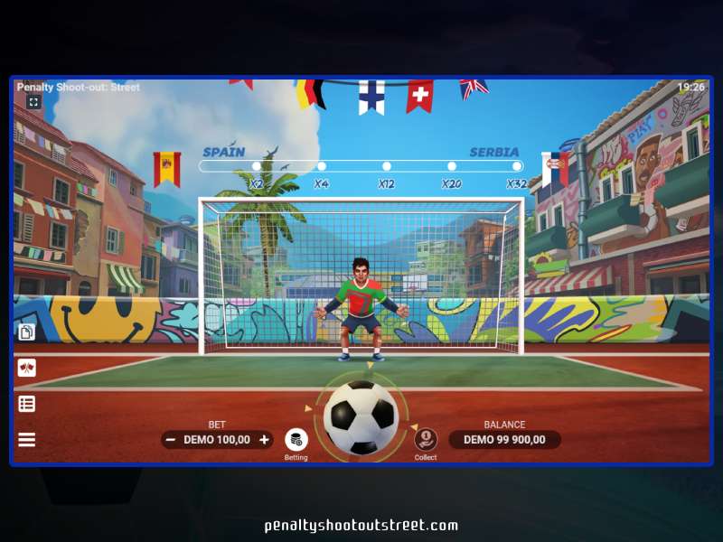 Penalty Shoot Out Street - Jeu de casino sur le thème du football